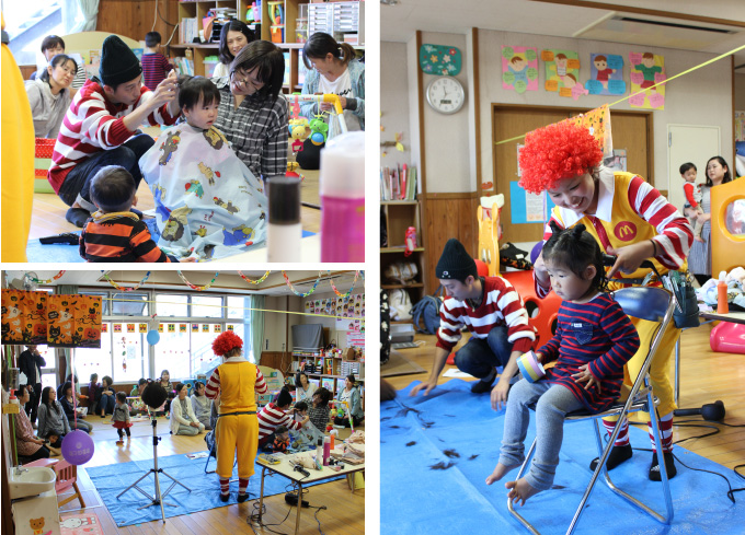 山田町子育て支援センター　子どものヘアカット教室 写真1